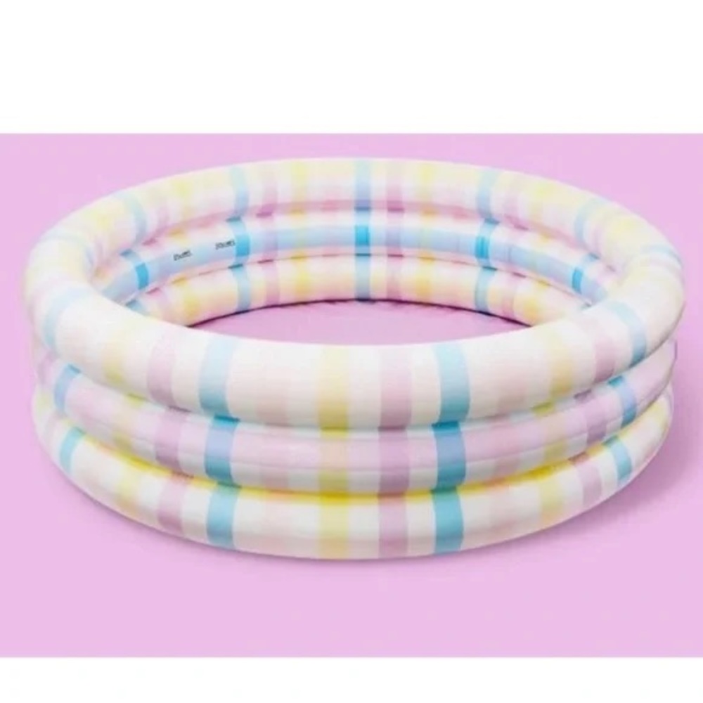 NIP Stoney Clover Lane x Target Inflatable Pool in Rainbow Gingham
